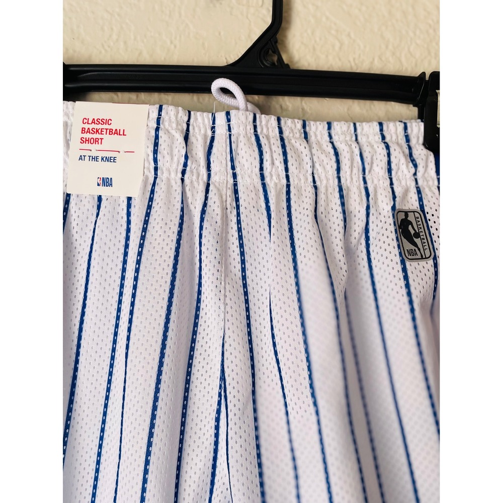 NBA Basketball Shorts Men's M White
Blue Pinstripes All Star Mesh Athletic - Picture 6 of 12